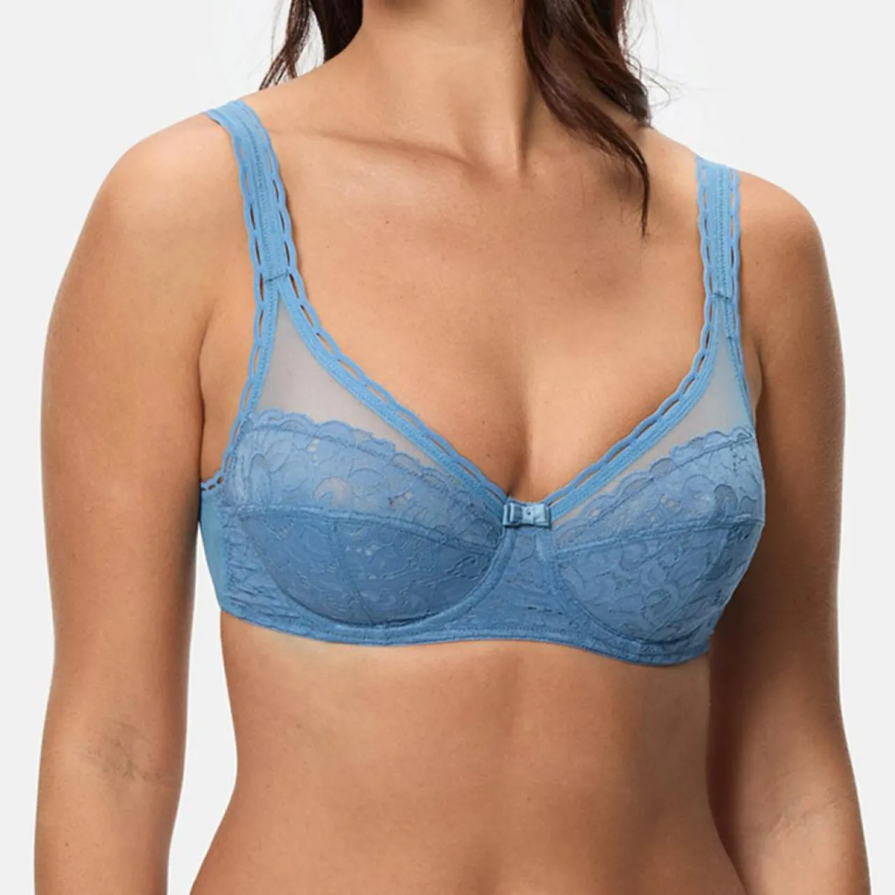 Soutien-gorge avec armatures Coeur Croisé Feminin Dentelle bleu