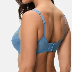 Soutien-gorge avec armatures Coeur Croisé Feminin Dentelle bleu