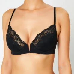 Soutien-gorge avec armatures en Soie mélangée Séductrice noir
