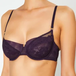 Soutien-gorge avec armatures en Soie mélangée Swing Time violet