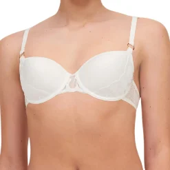 Soutien-gorge Coque Corbeille Memory Fleurs ivoire/doré