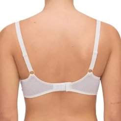 Soutien-gorge Coque Plongeant Fleurs ivoire/doré