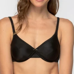 Soutien-gorge Micro Support effet satiné noir