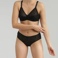 Soutien-gorge ouverture devant sans armatures Ideal Posture noir