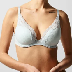Soutien-gorge plongeant Brooklyn bleu clair