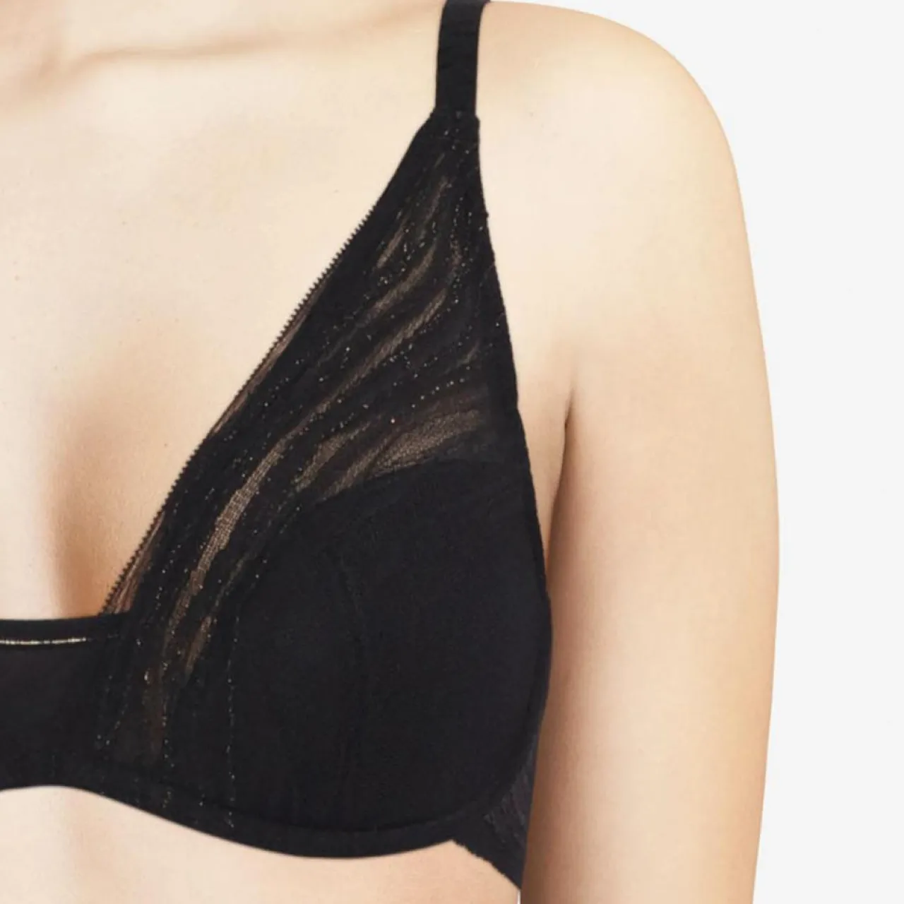 Soutien-gorge plongeant Likeness noir/doré