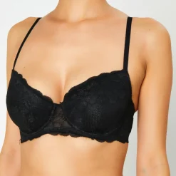 Soutien-gorge Push-Up en Soie mélangée Portofino noir