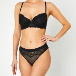 Soutien-gorge Push-Up en Soie mélangée Portofino noir