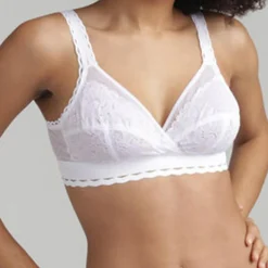 Soutien-gorge sans armatures Coeur Croisé Féminin blanc