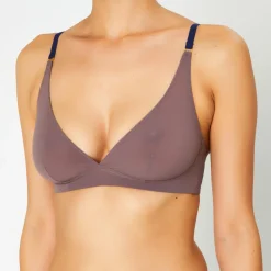 Soutien-gorge sans armatures en Soie mélangée Skin 02 violet
