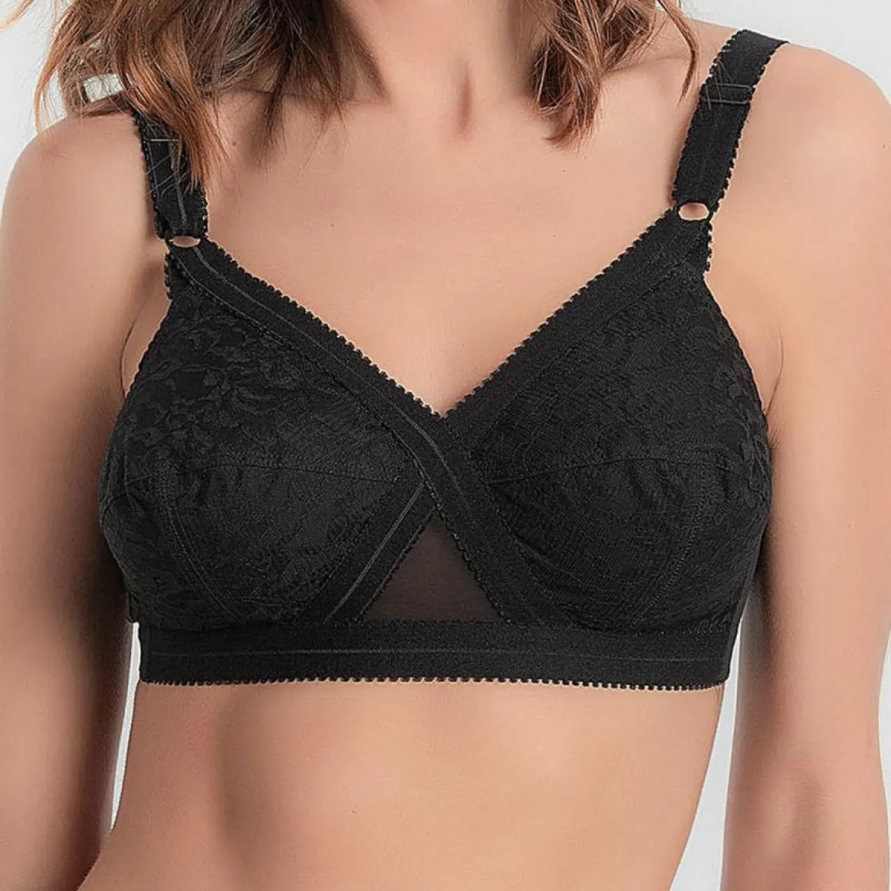 Soutien-Gorge sans armature Coeur Croisé noir