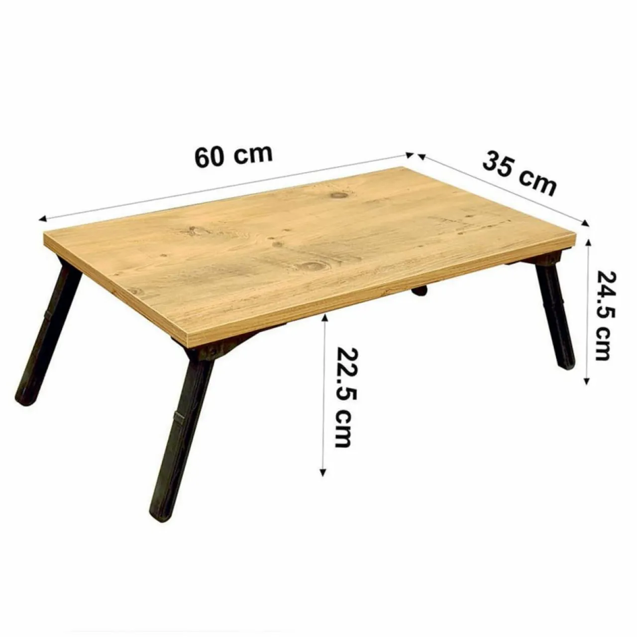 Support pour ordinateur portable Gusto pin/noir - 35x60x24.5 cm