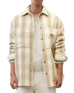 Surchemise à carreaux beige