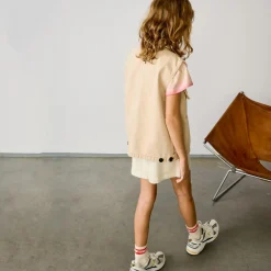 Surchemise 100% Coton organique Pumpkin sans manches beige rosé