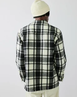 Surchemise 100% Laine Vierge Goney-L à carreaux noir/écru