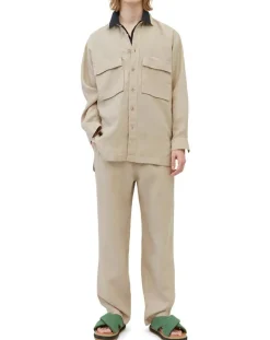 Surchemise 100% Lin manches longues Oversize West beige