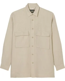 Surchemise 100% Lin manches longues Oversize West beige