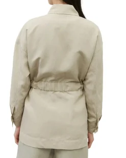 Surchemise Ceinturée en Lin mélangé beige clair