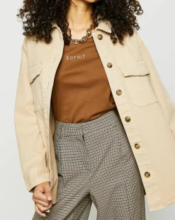 Surchemise en Coton bio collection EDC by Esprit écrue