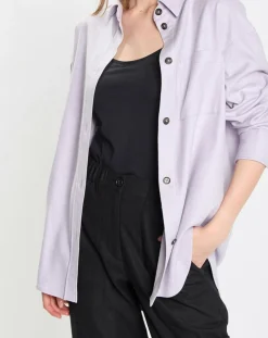 Surchemise en Laine mélangée violet clair