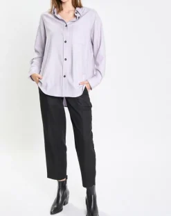 Surchemise en Laine mélangée violet clair