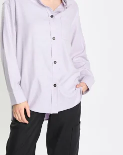 Surchemise en Laine mélangée violet clair
