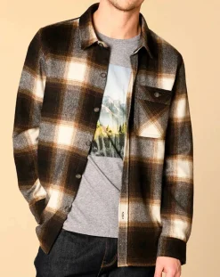 Surchemise en Laine mélangée Dewi beige/marron