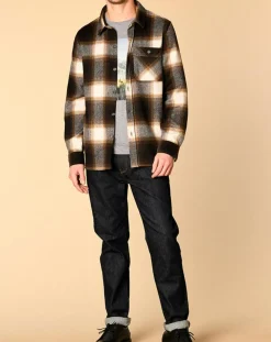 Surchemise en Laine mélangée Dewi beige/marron