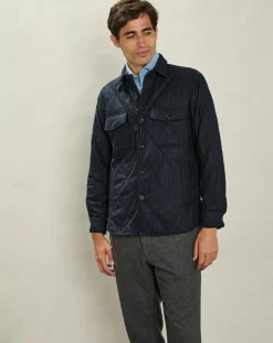 Surchemise en Laine mélangée Pierre marine