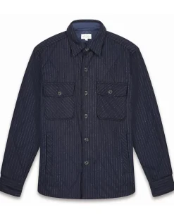 Surchemise en Laine mélangée Pierre marine