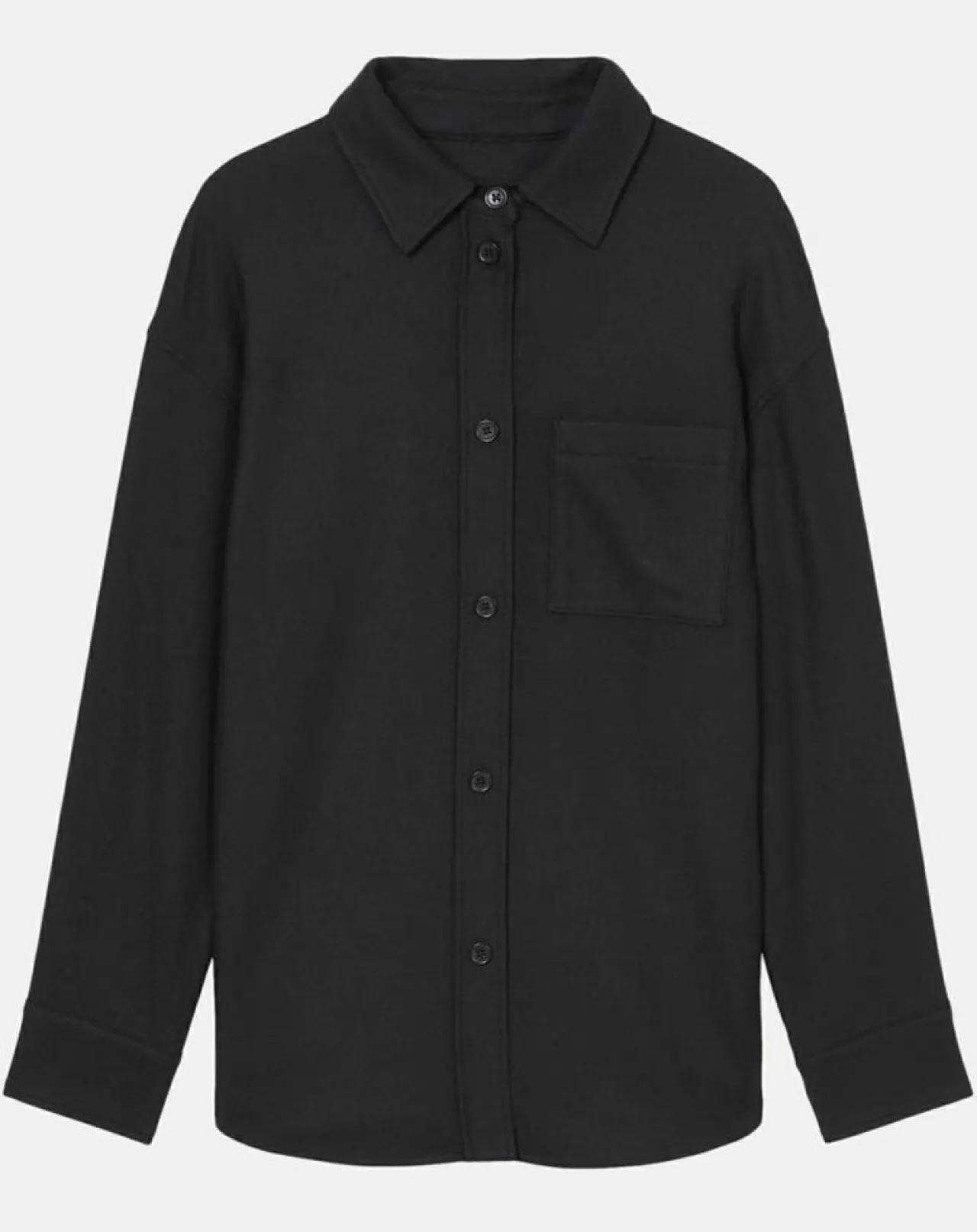 Surchemise en Laine mélangée noire