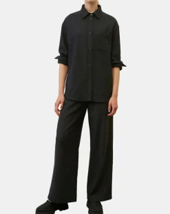 Surchemise en Laine mélangée noire