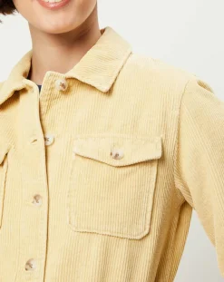 Surchemise en Velours côtelé Kala citron