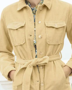 Surchemise en Velours côtelé Kala citron