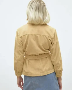 Surchemise en Velours côtelé Kala citron