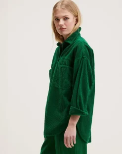 Surchemise en Velours côtelée Guru chlorophile