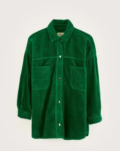 Surchemise en Velours côtelée Guru chlorophile