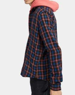Surchemise légère à carreaux bleu marine