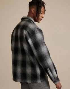 Surchemise regular 100% Laine Fonz à carreaux grise