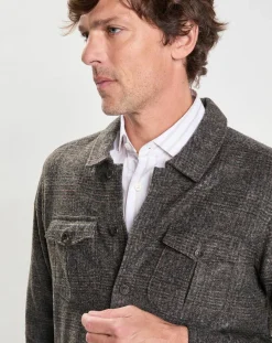 Surchemise Regular Fit en Flanelle imprimée Prince de Galles marron