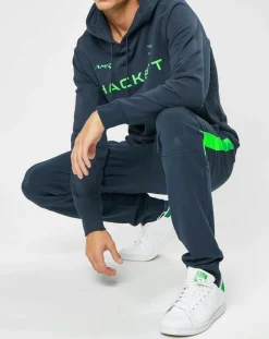 Sweat à capuche Aston Martin Racing bleu marine/vert