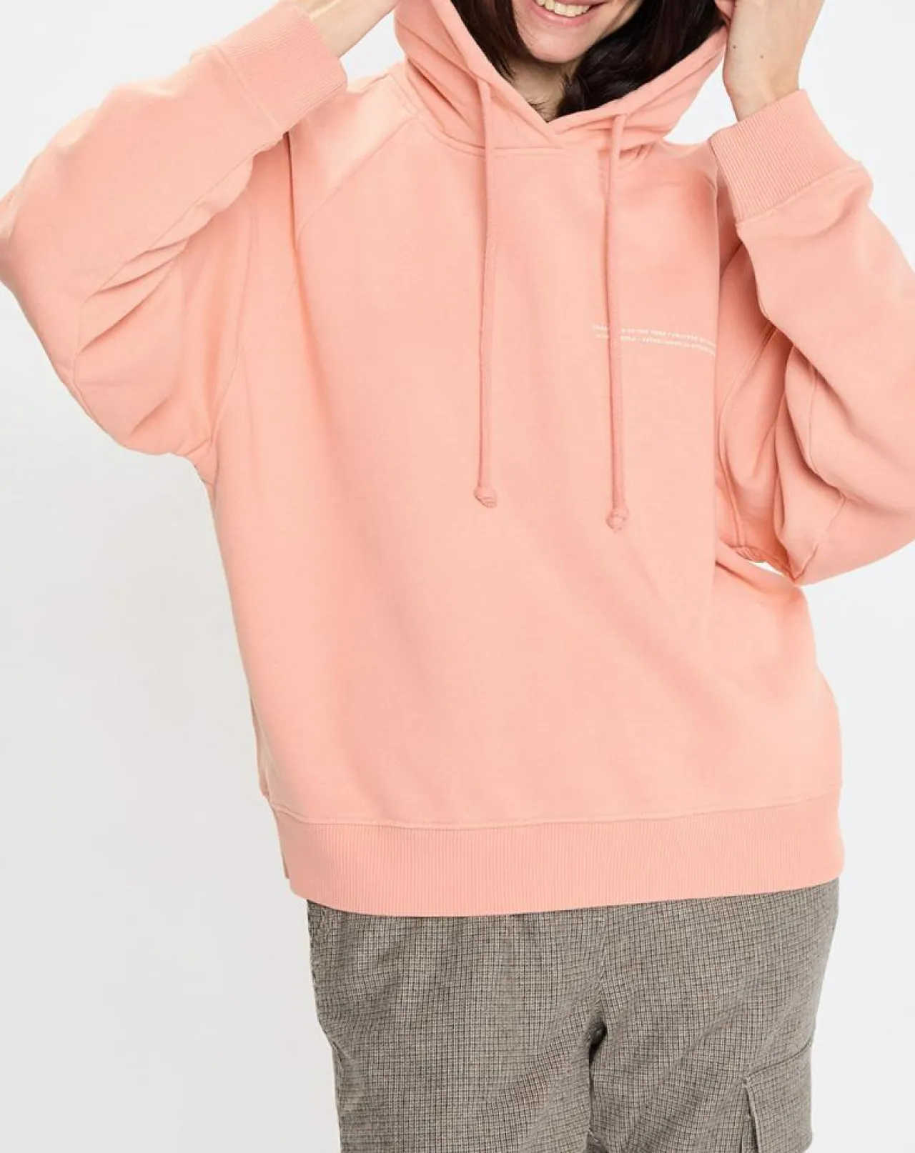 Sweat à capuche Coton Bio rose