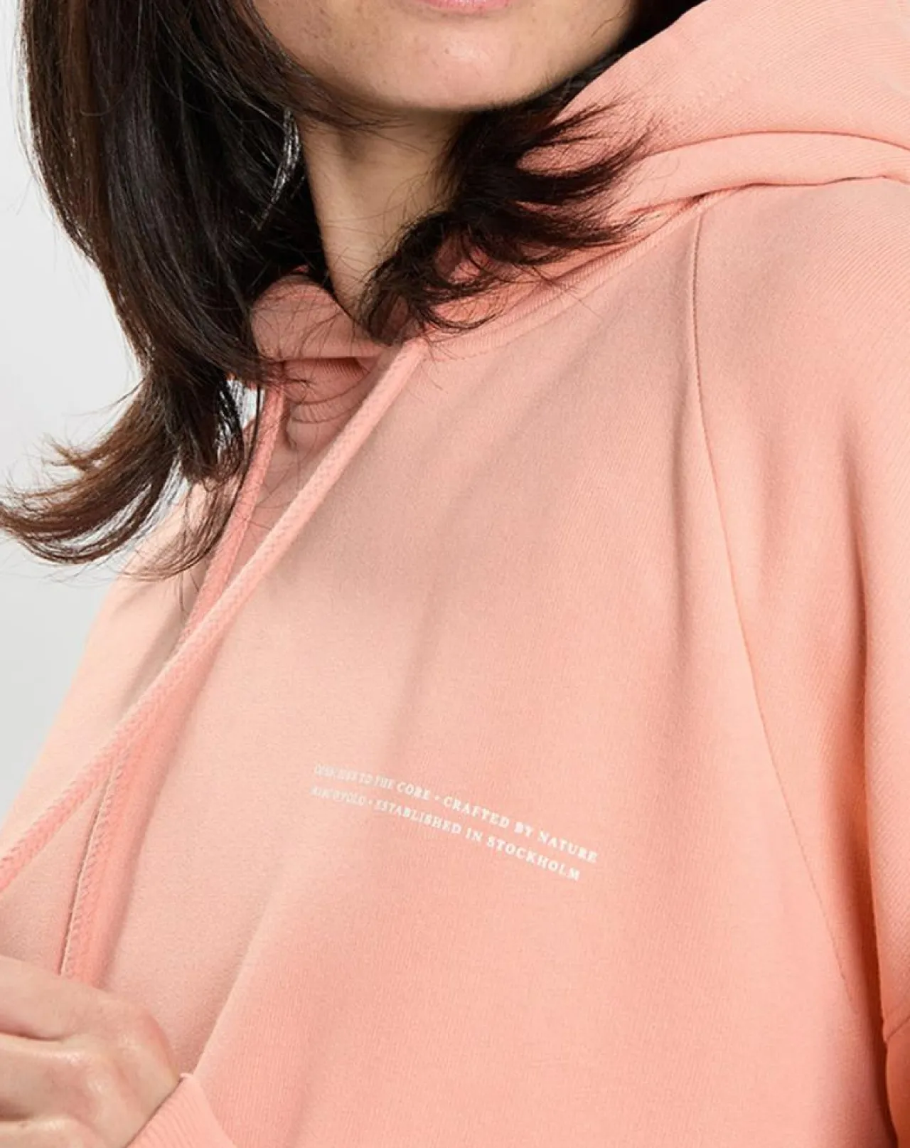 Sweat à capuche Coton Bio rose