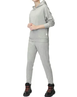 Sweat à capuche jersey gris