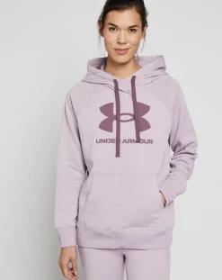 Sweat à capuche UA Rival Fleece violet parme