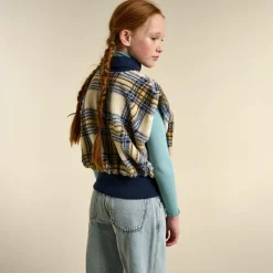 Sweat Anne tartan écru