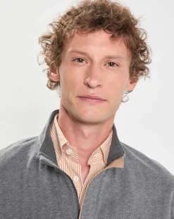 Sweat col camionneur Chevron gris