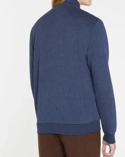 Sweat col montant Chevron bleu