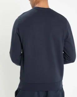 Sweat col rond bleu foncé