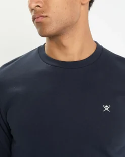 Sweat col rond bleu foncé